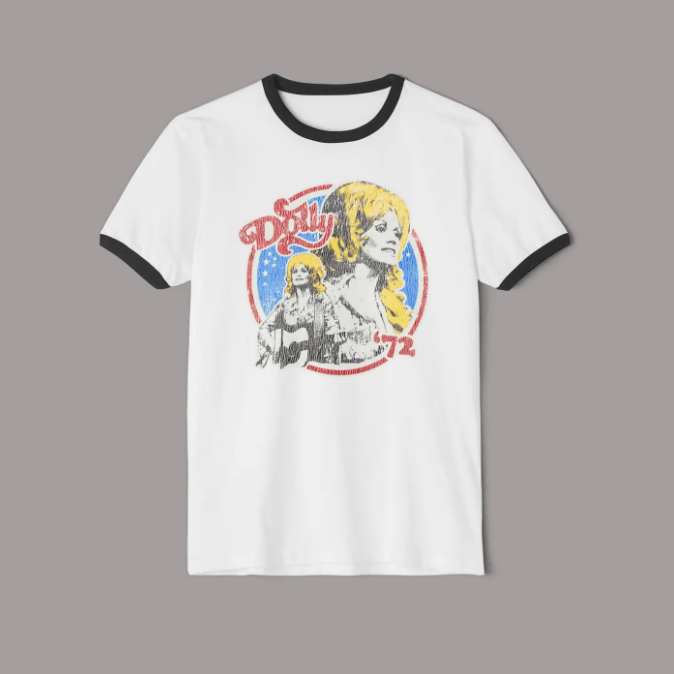 Killer Retro Dolly 1972 Retro Ringer Tee White/Black / XS Shirts & Tops Parts and Labour Hood River Oregon Clothing Store