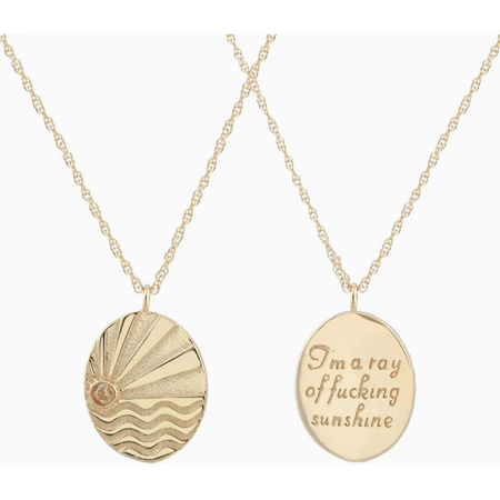 Kris Nations Ray Of Sunshine Charm 18K Gold Vermeil Accessories Parts and Labour Hood River Oregon Clothing Store