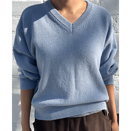 Le Bon Shoppe Abby Cotton V-Neck Sweater Cornflower / XS/S Sweaters Parts and Labour Hood River Oregon Clothing Store