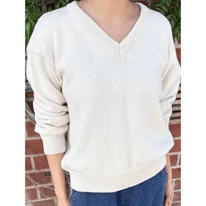 Le Bon Shoppe Abby Cotton V-Neck Sweater Naturel / XS/S Sweaters Parts and Labour Hood River Oregon Clothing Store