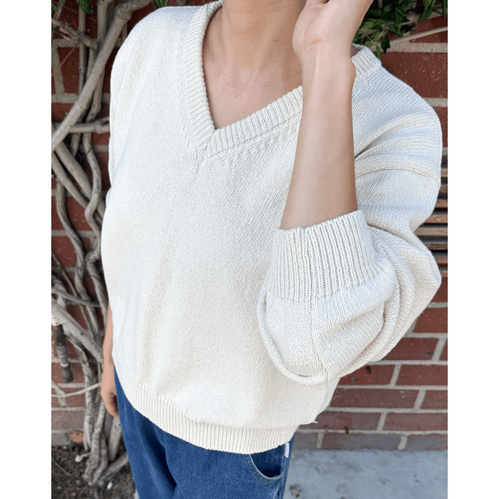 Le Bon Shoppe Abby Cotton V-Neck Sweater Sweaters Parts and Labour Hood River Oregon Clothing Store