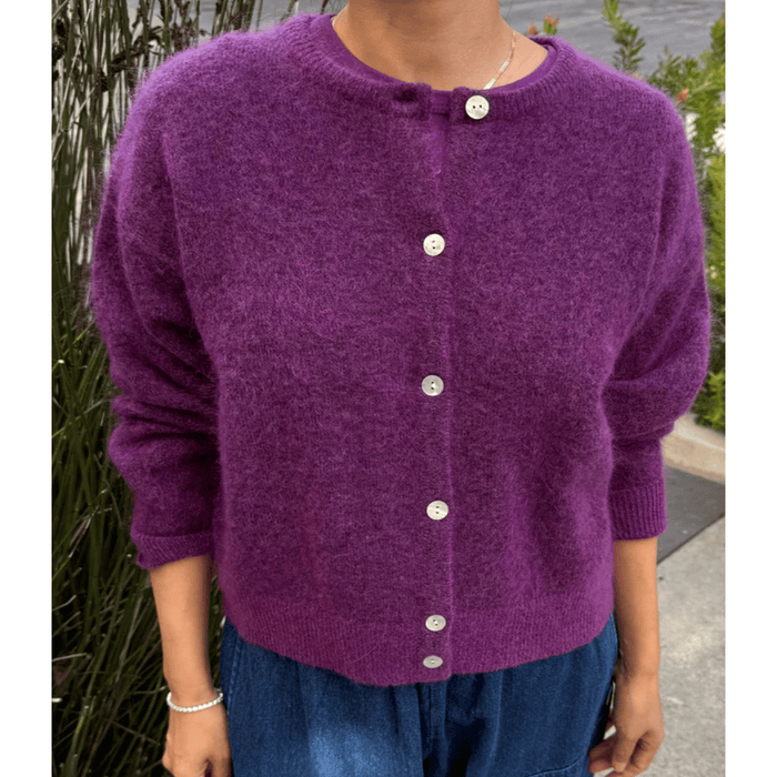 Le Bon Shoppe Ayla Mohair Cardigan Purple / XS/S Sweaters Parts and Labour Hood River Oregon Clothing Store