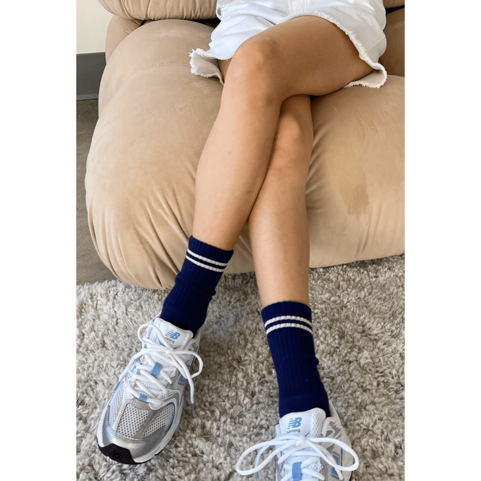 Le Bon Shoppe Boyfriend Socks - Assorted colors Navy / ONESIZE Accessories Parts and Labour Hood River Oregon Clothing Store