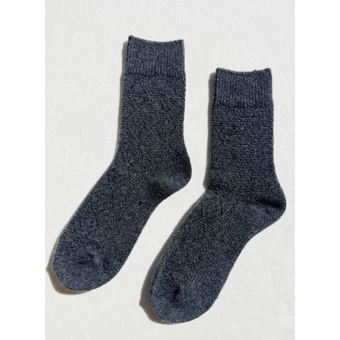 Le Bon Shoppe Cashmere Pointelle Socks Charcoal Accessories Parts and Labour Hood River Oregon Clothing Store