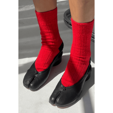 Le Bon Shoppe Classic Cashmere Socks Poppy Red Accessories Parts and Labour Hood River Oregon Clothing Store