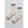 Le Bon Shoppe Embroidered Boyfriend Socks Parchment / ONESIZE Accessories Parts and Labour Hood River Oregon Clothing Store