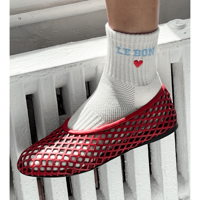 Le Bon Shoppe Embroidered Crew Socks Accessories Parts and Labour Hood River Oregon Clothing Store