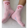 Le Bon Shoppe Embroidered Crew Socks Accessories Parts and Labour Hood River Oregon Clothing Store