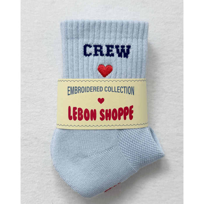 Le Bon Shoppe Embroidered Crew Socks Accessories Parts and Labour Hood River Oregon Clothing Store