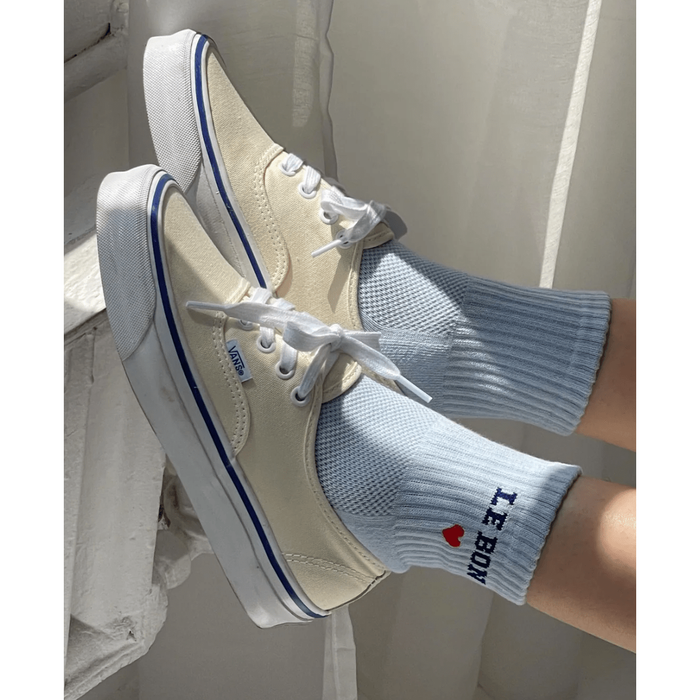 Le Bon Shoppe Embroidered Crew Socks Accessories Parts and Labour Hood River Oregon Clothing Store
