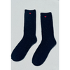 Le Bon Shoppe Embroidered Snow Socks Black + Heart Accessories Parts and Labour Hood River Oregon Clothing Store