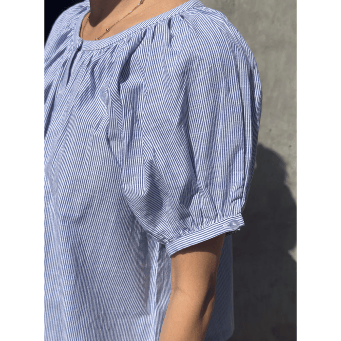 Le Bon Shoppe Emily Short Sleeve Top Blue Stripe / S Shirts & Tops Parts and Labour Hood River Oregon Clothing Store
