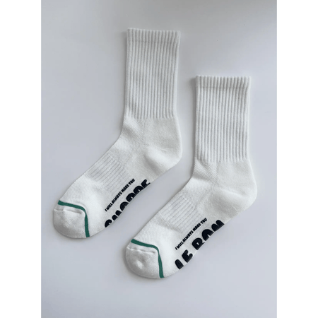 Le Bon Shoppe Hugger Socks White / Black Accessories Parts and Labour Hood River Oregon Clothing Store