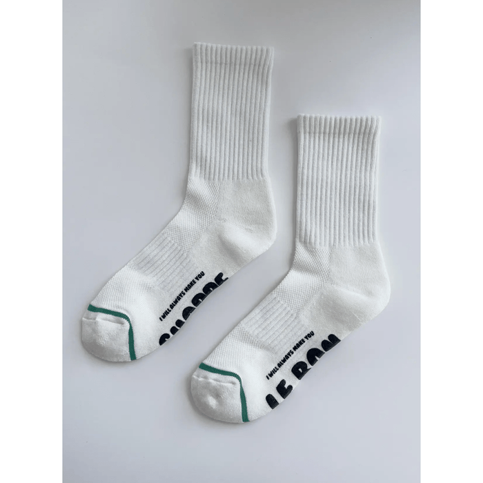 Le Bon Shoppe Hugger Socks White / Black Accessories Parts and Labour Hood River Oregon Clothing Store