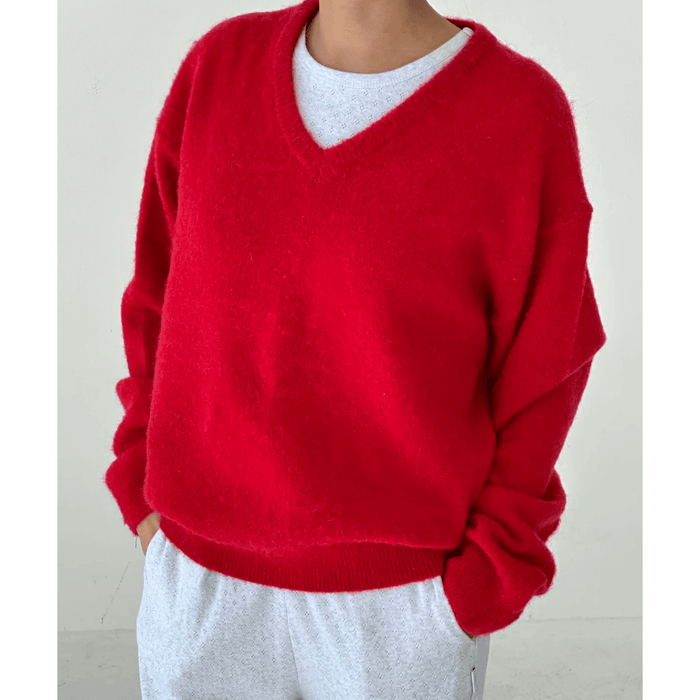 Le Bon Shoppe Jamess Mohair Sweater Red / XS/S Sweaters Parts and Labour Hood River Oregon Clothing Store