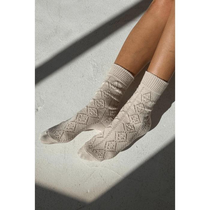 Le Bon Shoppe Modal Eyelet Sock Oyster / ONESIZE Accessories Parts and Labour Hood River Oregon Clothing Store