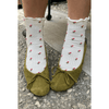Le Bon Shoppe Petal Ruffled Hugger Crew Socks Cream Petal / ONESIZE Accessories Parts and Labour Hood River Oregon Clothing Store