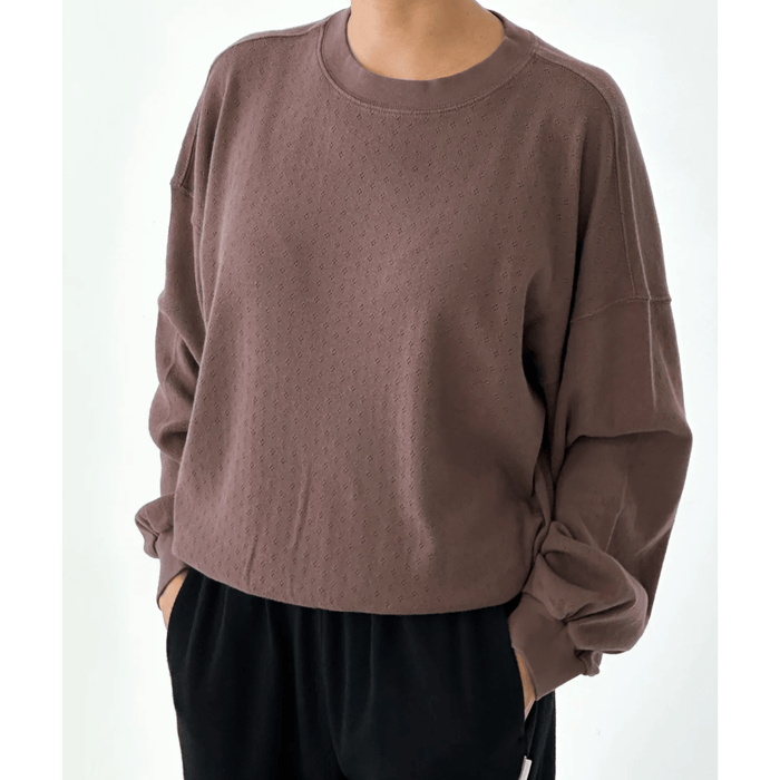 Le Bon Shoppe Pointelle Core Sweatshirt Chocolate / XS/S Shirts & Tops Parts and Labour Hood River Oregon Clothing Store