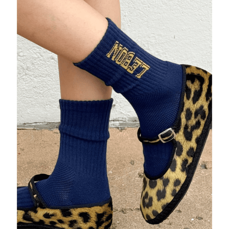Le Bon Shoppe Preppy Socks Navy/Gold Accessories Parts and Labour Hood River Oregon Clothing Store