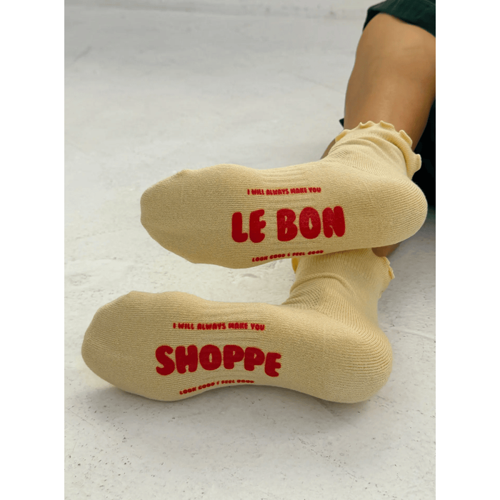 Le Bon Shoppe Ruffled Hugger Crew Socks Accessories Parts and Labour Hood River Oregon Clothing Store