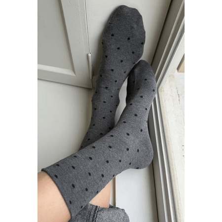 Le Bon Shoppe Sneaker Socks Polka Dot- Charcoal/Black Accessories Parts and Labour Hood River Oregon Clothing Store