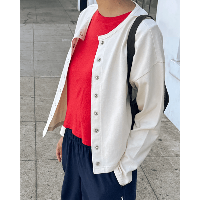 Le Bon Shoppe Soft Jersey Snap Cardigan Natural / XS/S Shirts & Tops Parts and Labour Hood River Oregon Clothing Store