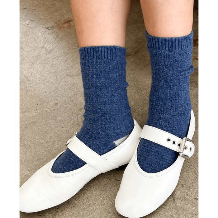 Le Bon Shoppe Wool Waffled Socks Denim/Stone Accessories Parts and Labour Hood River Oregon Clothing Store