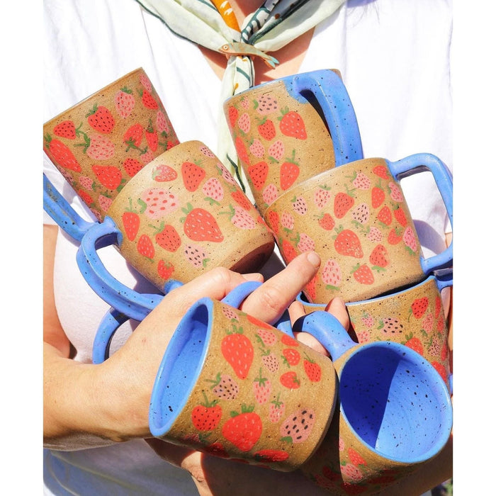 Little Bloom Ceramics Handmade Strawberry Mugs Accessories Parts and Labour Hood River Oregon Clothing Store