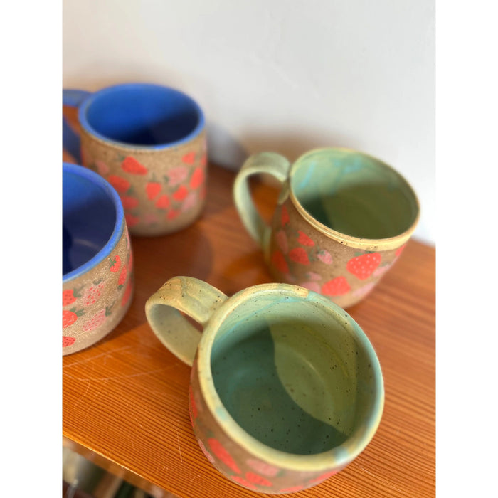 Little Bloom Ceramics Handmade Strawberry Mugs Accessories Parts and Labour Hood River Oregon Clothing Store