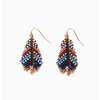 Mayana Designs Co Beaded Handwoven Gilded Feather Earrings Blue/Brown Accessories Parts and Labour Hood River Oregon Clothing Store
