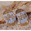 Mayana Designs Co Beaded Handwoven Lotus Fringe Earrings Sky Blue Accessories Parts and Labour Hood River Oregon Clothing Store