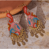 Mayana Designs Co Beaded Handwoven Paisley Drop Earring Beige Accessories Parts and Labour Hood River Oregon Clothing Store