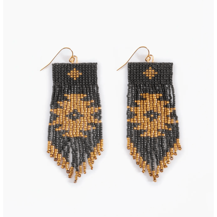 Beaded Handwoven Tribal Fringe Earrings– Parts Labour
