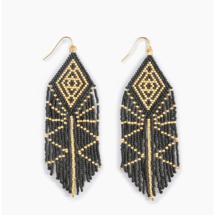 Mayana Designs Co Beaded Handwoven Tribal Fringe Earrings Accessories Parts and Labour Hood River Oregon Clothing Store