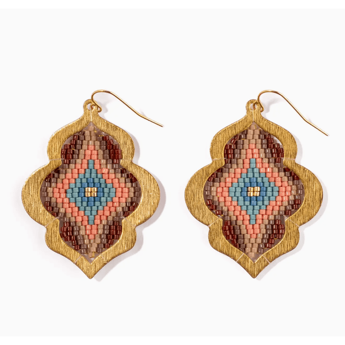 Mayana Designs Co Beaded Handwoven Window Drop Earring Accessories Parts and Labour Hood River Oregon Clothing Store