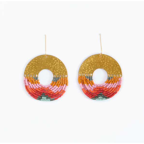 Mayana Designs Co Circular Fringe Earrings Accessories Parts and Labour Hood River Oregon Clothing Store