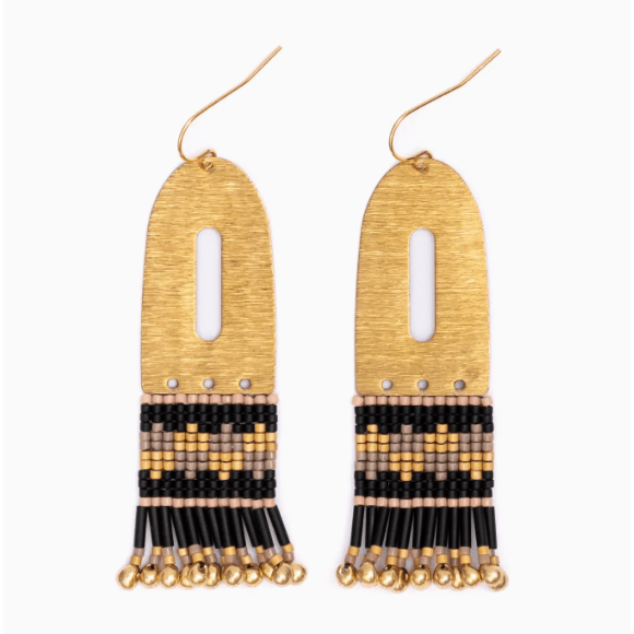 Mayana Designs Co Color Block Brass Earrings Accessories Parts and Labour Hood River Oregon Clothing Store