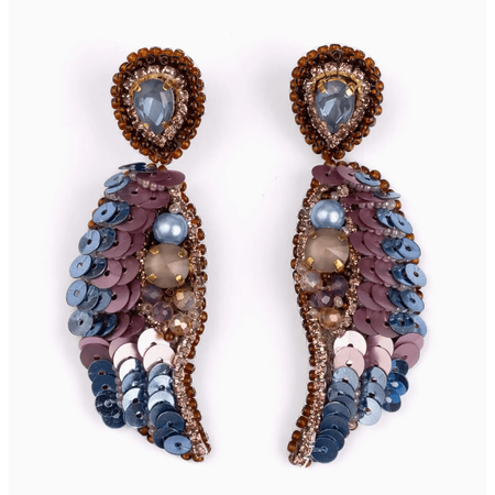 Mayana Designs Co Embroidered Ala Drop Earring Accessories Parts and Labour Hood River Oregon Clothing Store
