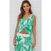 MILIO MILANO Hawaiian Printed V-Neck Top Shirts & Tops Parts and Labour Hood River Oregon Clothing Store