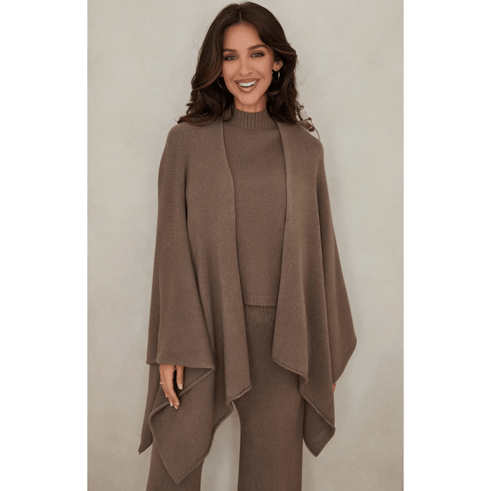 MILIO MILANO Knit Dolman Open Cardigan Dark Mocha / OS Shirts & Tops Parts and Labour Hood River Oregon Clothing Store