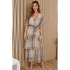 MILIO MILANO Leopard Empire Waist Tiered Silk Dress With Sash Dresses & Jumpsuits Parts and Labour Hood River Oregon Clothing Store