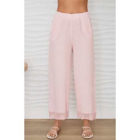 MILIO MILANO Mesh Hem Wide Leg Linen Pants Bottoms Parts and Labour Hood River Oregon Clothing Store
