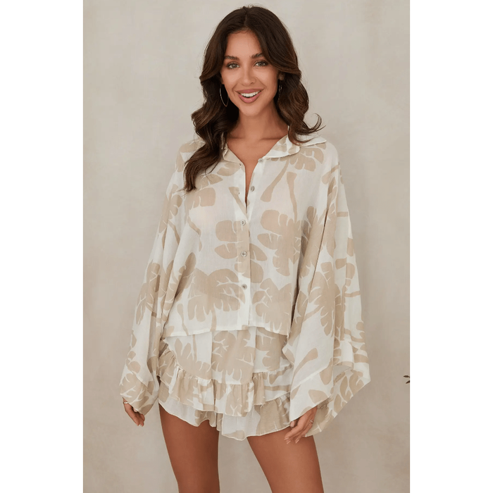 MILIO MILANO Palm Print Button Down Shirts & Tops Parts and Labour Hood River Oregon Clothing Store