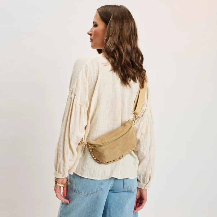 Moda Luxe Gizelle Suede Belt Bag Custard Accessories Parts and Labour Hood River Oregon Clothing Store