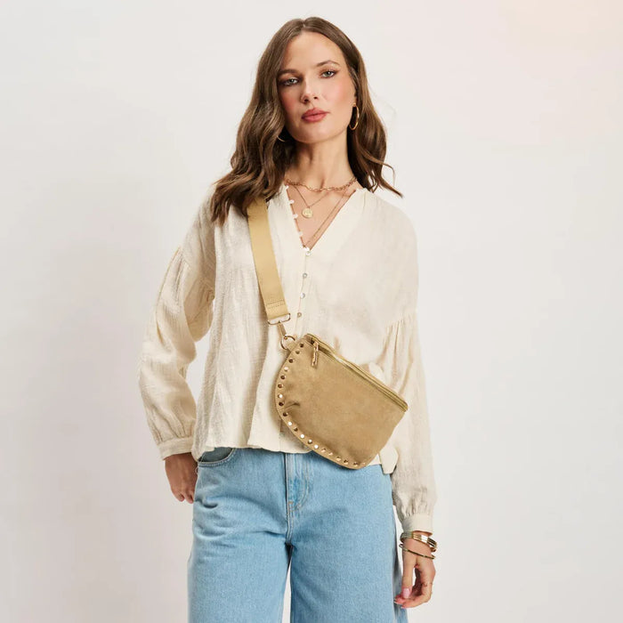 Moda Luxe Gizelle Suede Belt Bag Custard Accessories Parts and Labour Hood River Oregon Clothing Store