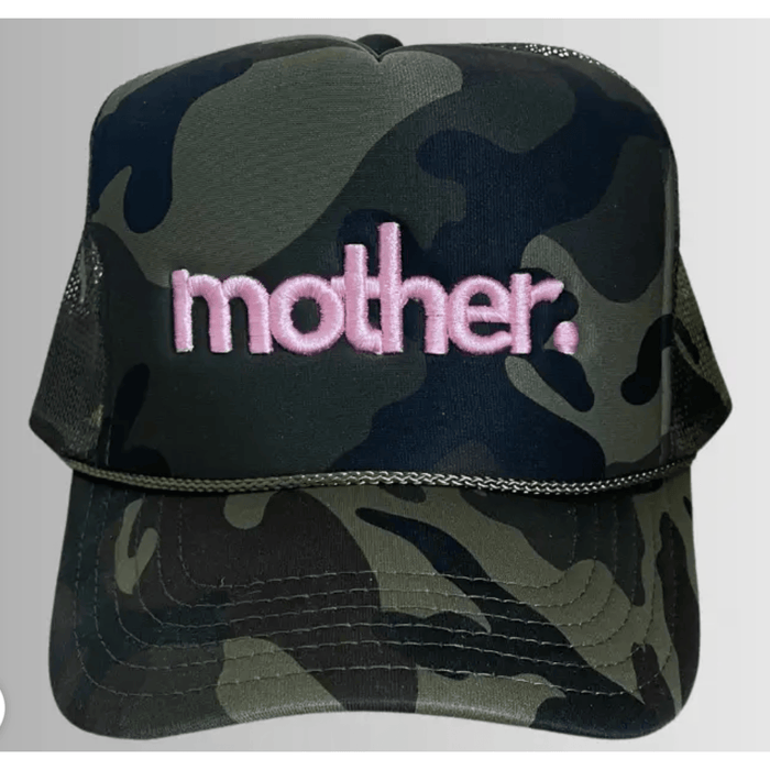 Mother Hats Embroidered Trucker Hat Camo Accessories Parts and Labour Hood River Oregon Clothing Store