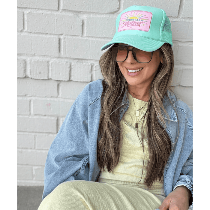Mother Hats Strong As a Mother Sun Trucker Hat Accessories Parts and Labour Hood River Oregon Clothing Store