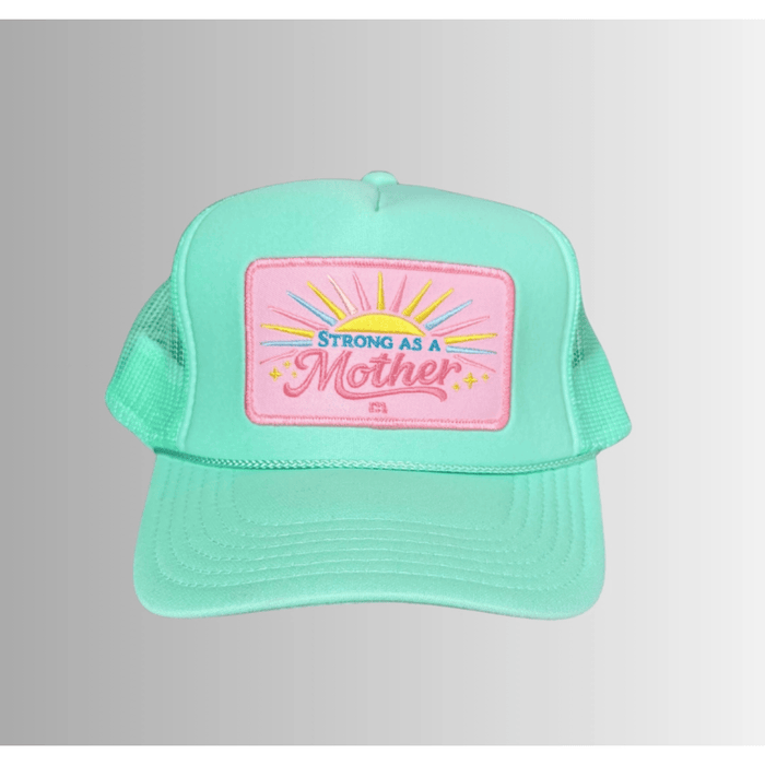 Mother Hats Strong As a Mother Sun Trucker Hat Mint Green Accessories Parts and Labour Hood River Oregon Clothing Store
