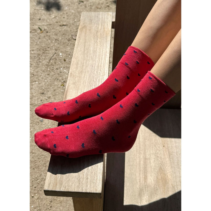 Parts + Labour Heart Sneaker Socks Accessories Parts and Labour Hood River Oregon Clothing Store