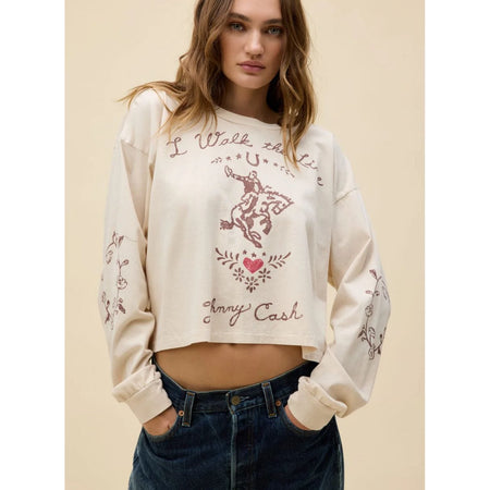 Parts + Labour Johnny Cash Walk the Line Meet & Greet Long Sleeve Shirts & Tops Parts and Labour Hood River Oregon Clothing Store